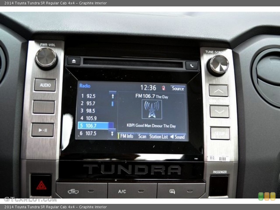 Graphite Interior Controls for the 2014 Toyota Tundra SR Regular Cab 4x4 #86924404
