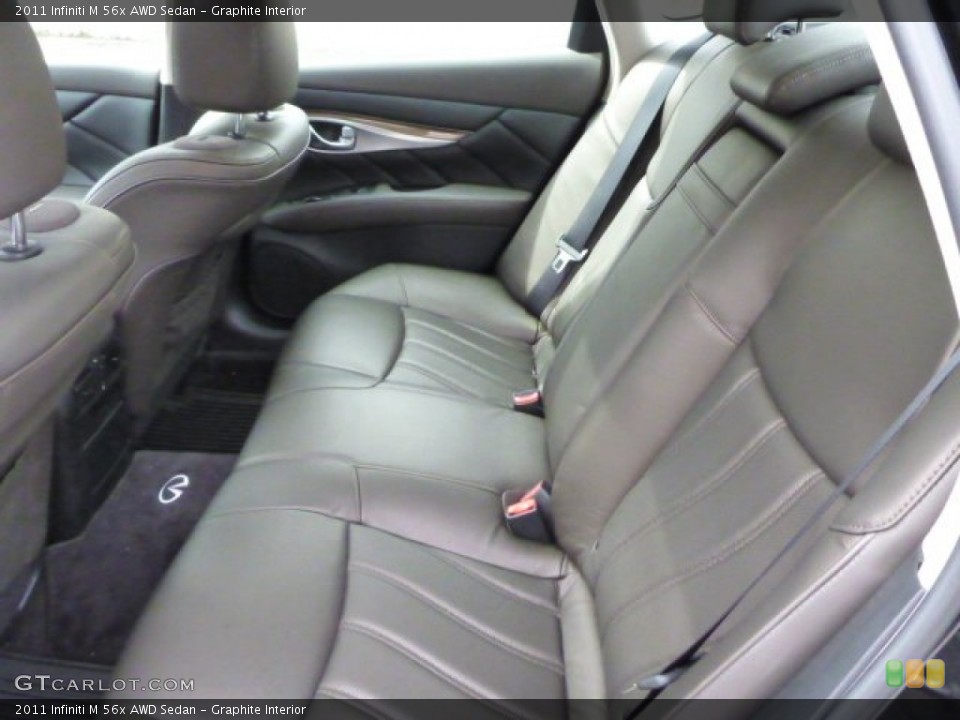 Graphite Interior Rear Seat for the 2011 Infiniti M 56x AWD Sedan #86929285