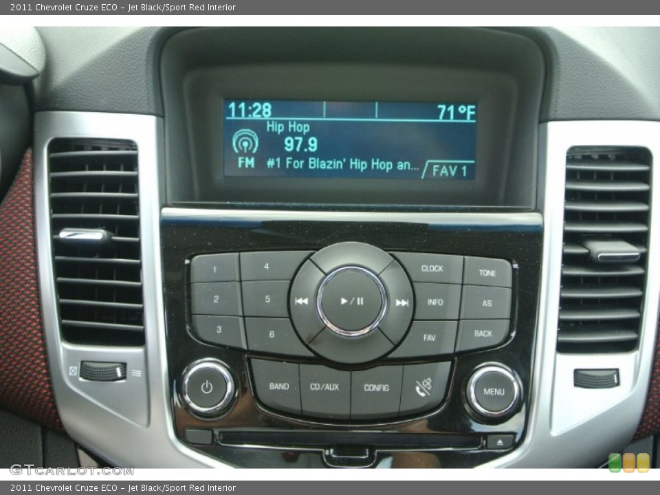 Jet Black/Sport Red Interior Controls for the 2011 Chevrolet Cruze ECO #86929714