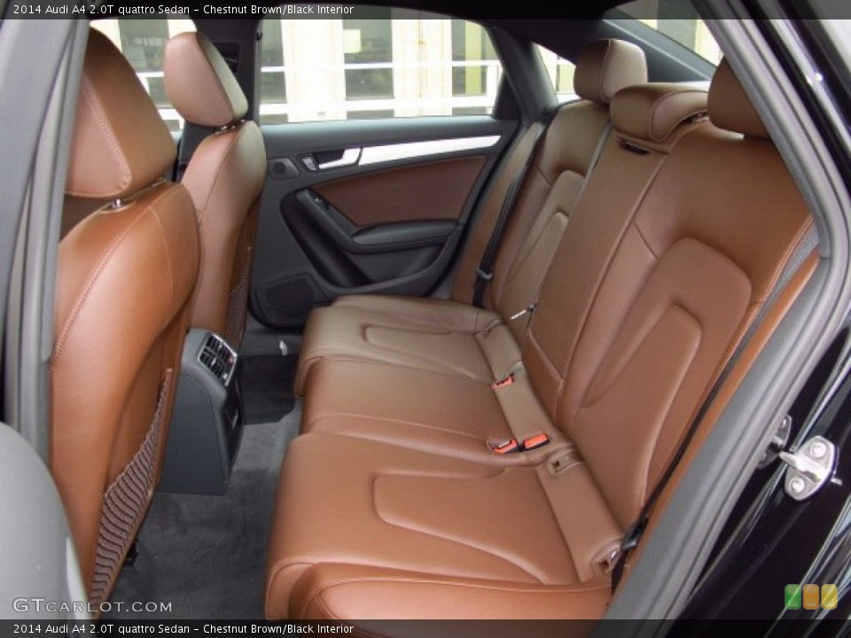 Chestnut Brown/Black Interior Rear Seat for the 2014 Audi A4 2.0T quattro Sedan #86932882