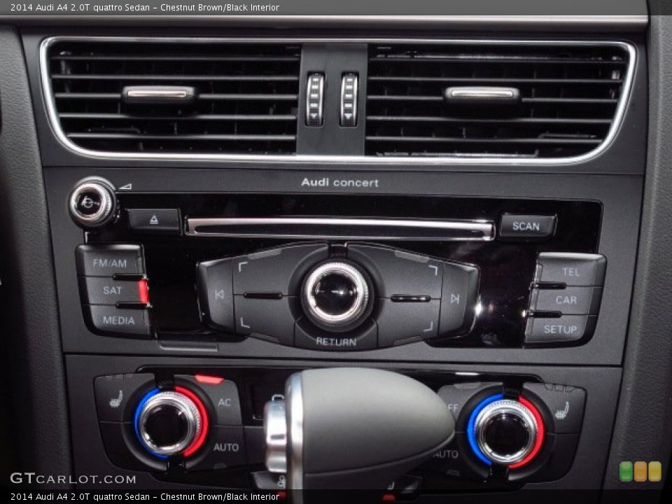 Chestnut Brown/Black Interior Controls for the 2014 Audi A4 2.0T quattro Sedan #86932970