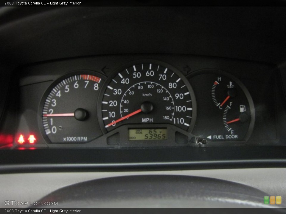 Light Gray Interior Gauges for the 2003 Toyota Corolla CE #86935945