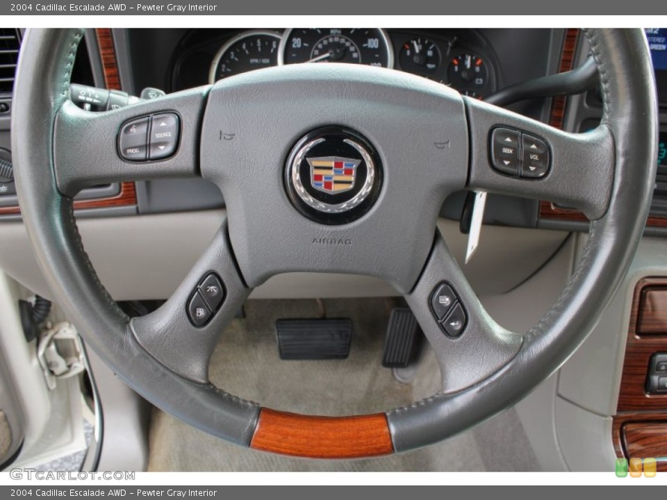 Pewter Gray Interior Steering Wheel for the 2004 Cadillac Escalade AWD #86936551