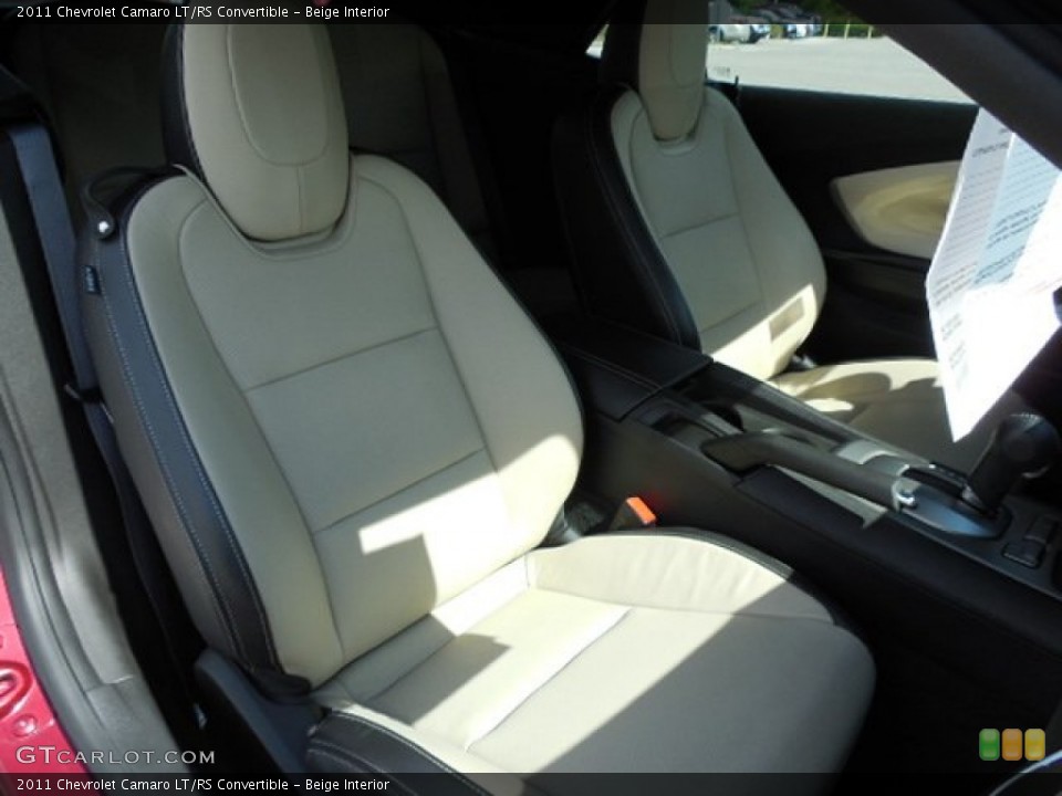 Beige Interior Front Seat for the 2011 Chevrolet Camaro LT/RS Convertible #86938210