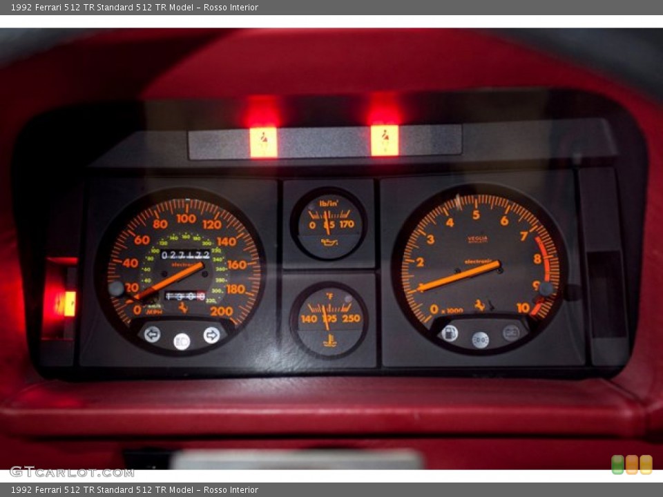 Rosso Interior Gauges for the 1992 Ferrari 512 TR  #86939494