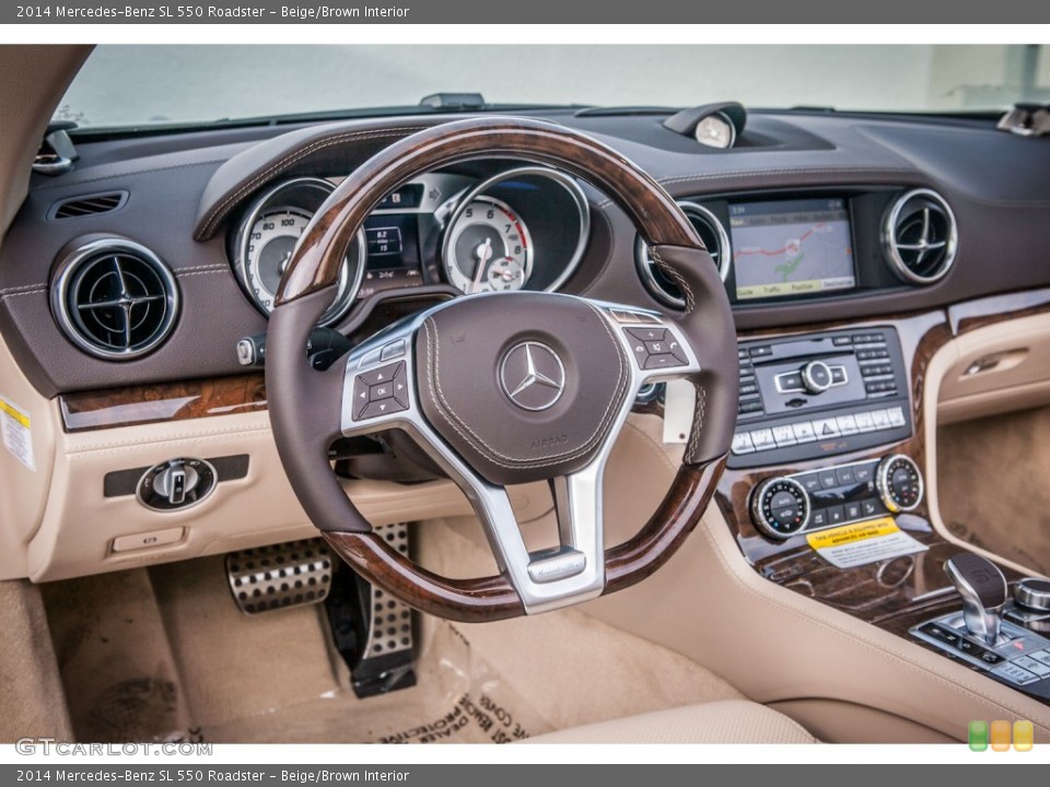 Beige/Brown Interior Dashboard for the 2014 Mercedes-Benz SL 550 Roadster #86942125