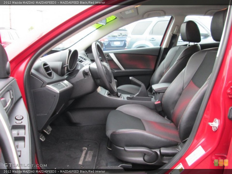 MAZDASPEED Black/Red Interior Front Seat for the 2012 Mazda MAZDA3 MAZDASPEED3 #86947198
