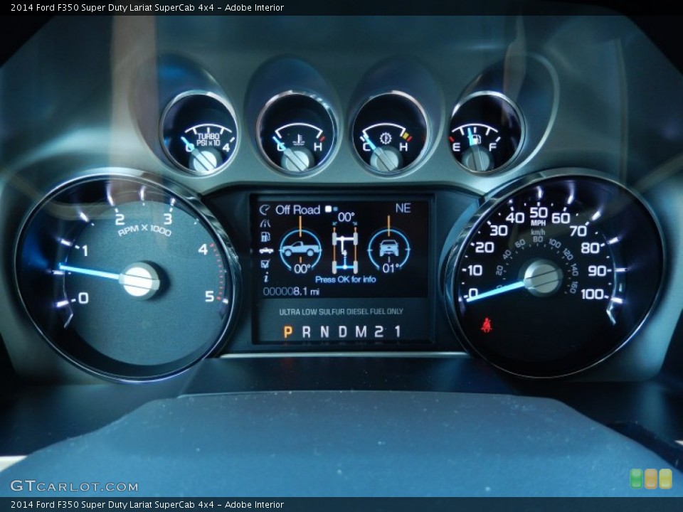 Adobe Interior Gauges for the 2014 Ford F350 Super Duty Lariat SuperCab 4x4 #86947252