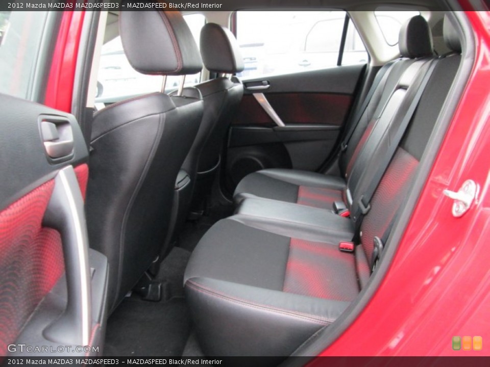 MAZDASPEED Black/Red Interior Rear Seat for the 2012 Mazda MAZDA3 MAZDASPEED3 #86947390