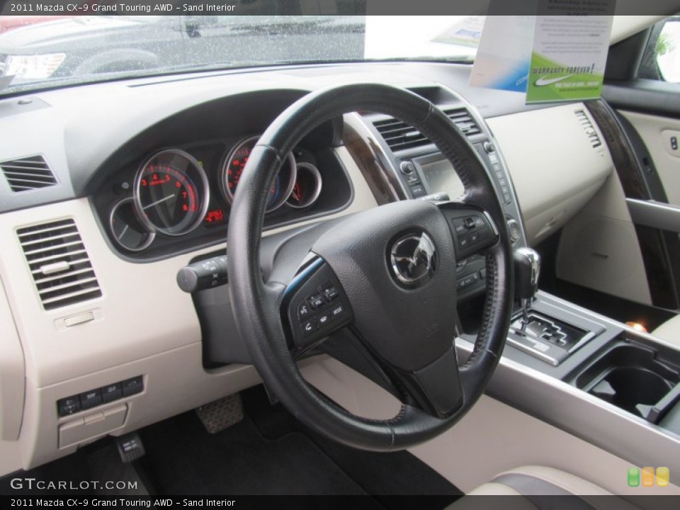 Sand Interior Dashboard for the 2011 Mazda CX-9 Grand Touring AWD #86949778