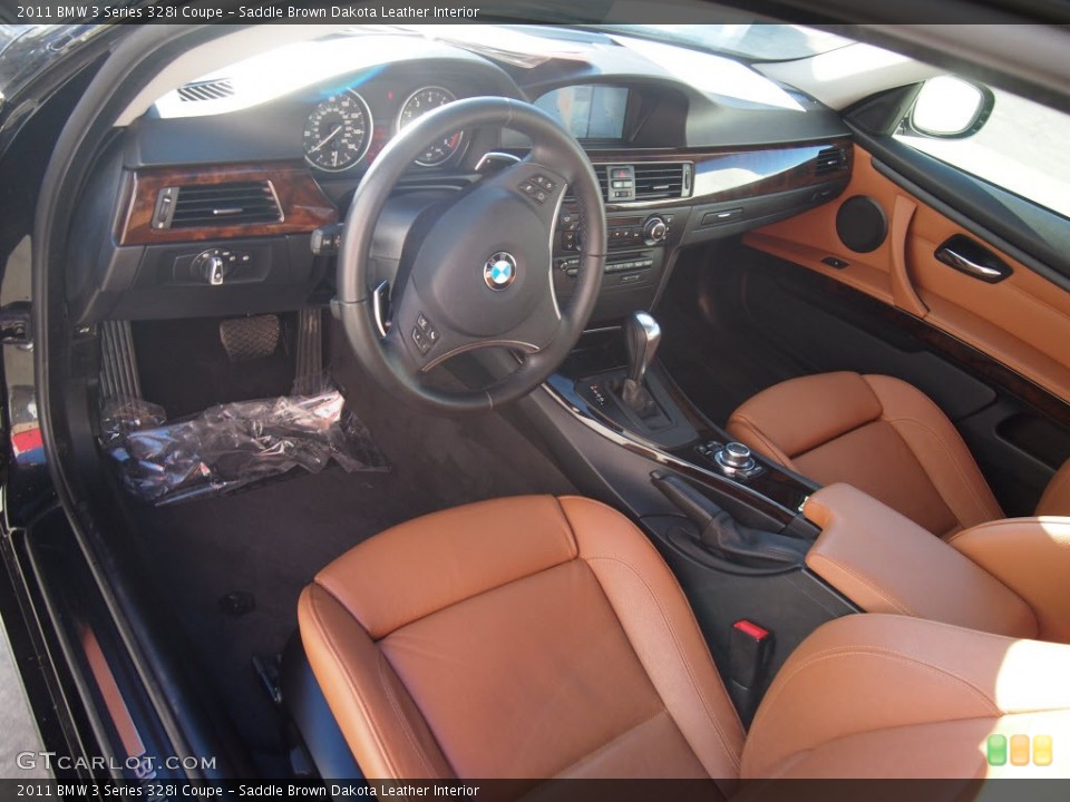 Saddle Brown Dakota Leather Interior Prime Interior for the 2011 BMW 3 Series 328i Coupe #86950660