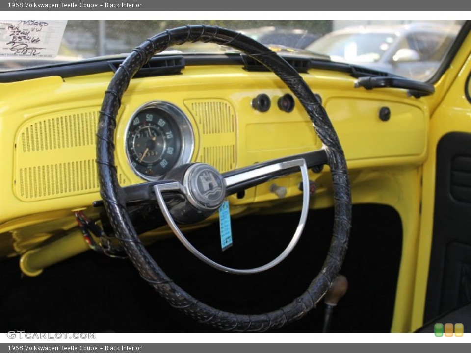 Black Interior Steering Wheel for the 1968 Volkswagen Beetle Coupe #86957575