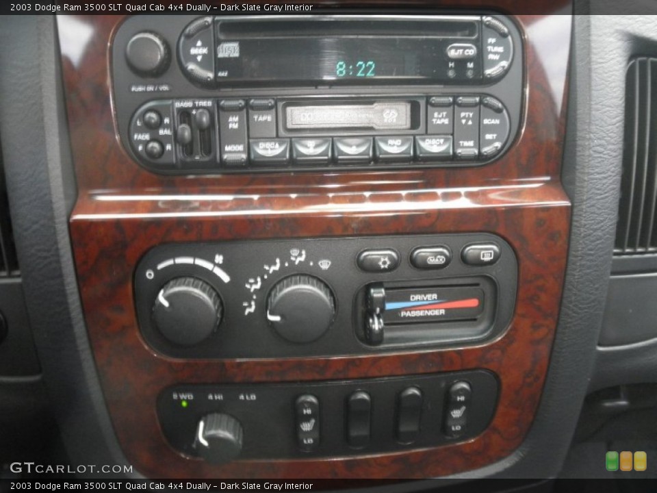 Dark Slate Gray Interior Controls for the 2003 Dodge Ram 3500 SLT Quad Cab 4x4 Dually #86965891
