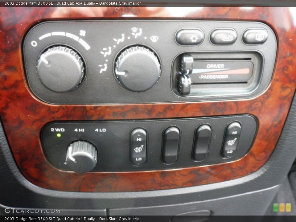 Dark Slate Gray Interior Controls for the 2003 Dodge Ram 3500 SLT Quad Cab 4x4 Dually #86965915