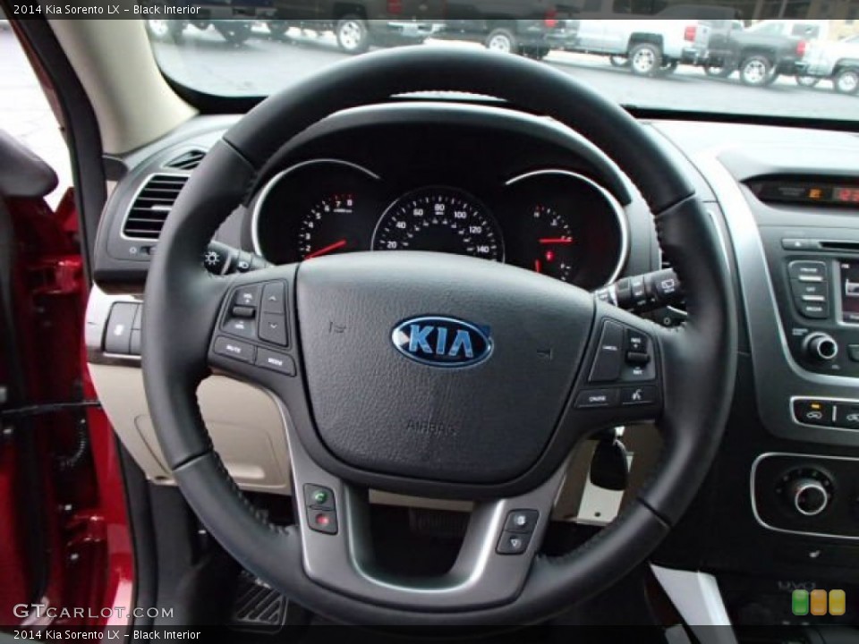 Black Interior Steering Wheel for the 2014 Kia Sorento LX #86969563