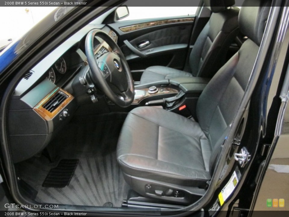 Black Interior Front Seat for the 2008 BMW 5 Series 550i Sedan #86970559