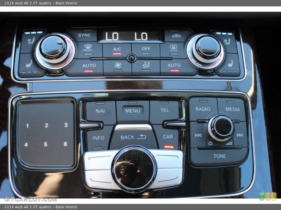Black Interior Controls for the 2014 Audi A8 3.0T quattro #86973802