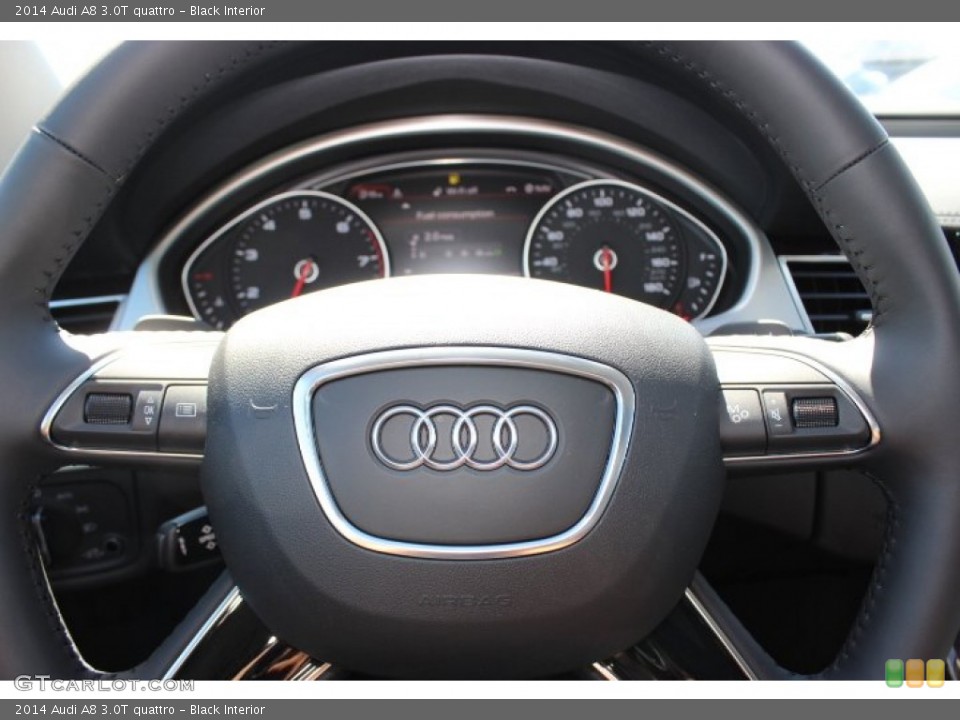 Black Interior Steering Wheel for the 2014 Audi A8 3.0T quattro #86973820