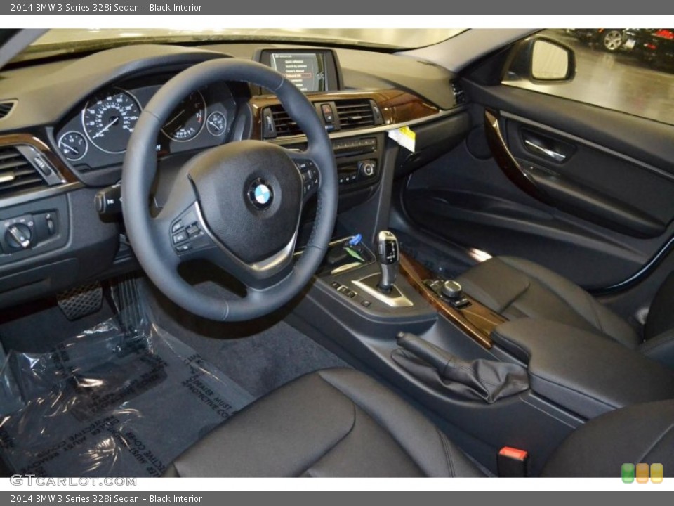 Black Interior Prime Interior for the 2014 BMW 3 Series 328i Sedan #86986100