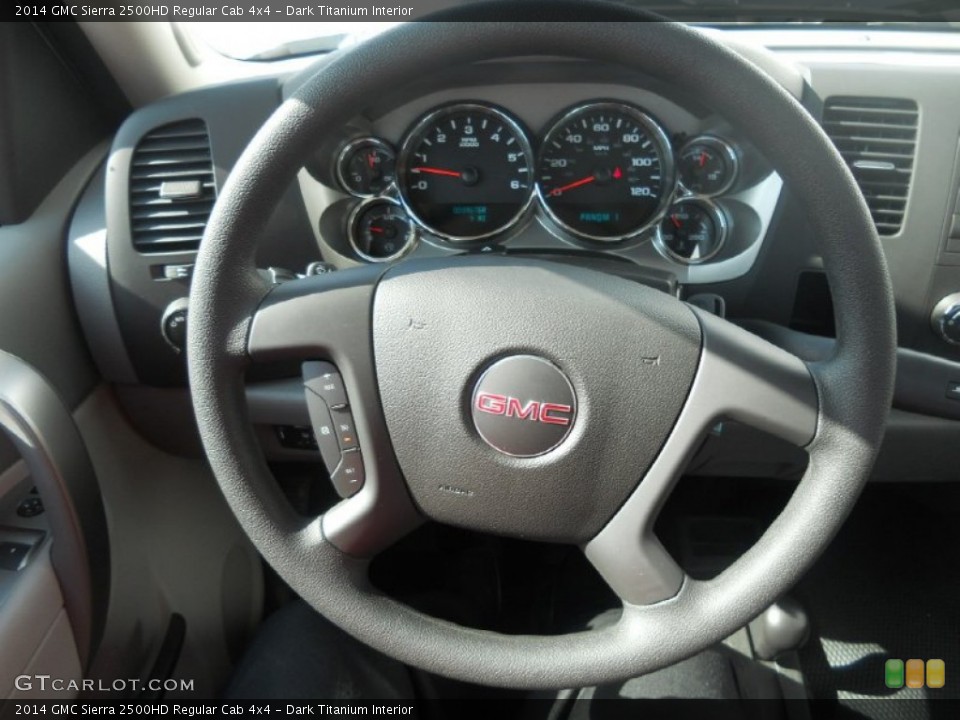 Dark Titanium Interior Steering Wheel for the 2014 GMC Sierra 2500HD Regular Cab 4x4 #86987993