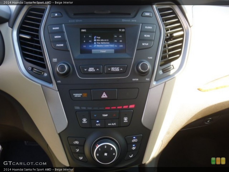 Beige Interior Controls for the 2014 Hyundai Santa Fe Sport AWD #86992991