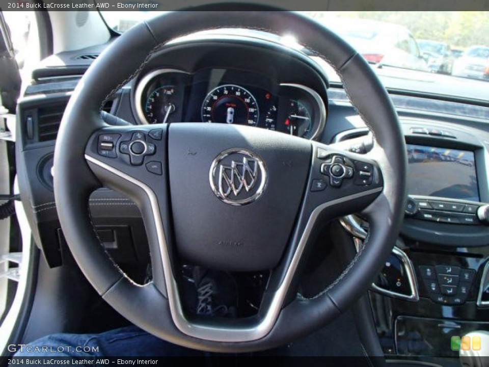 Ebony Interior Steering Wheel for the 2014 Buick LaCrosse Leather AWD #86995987