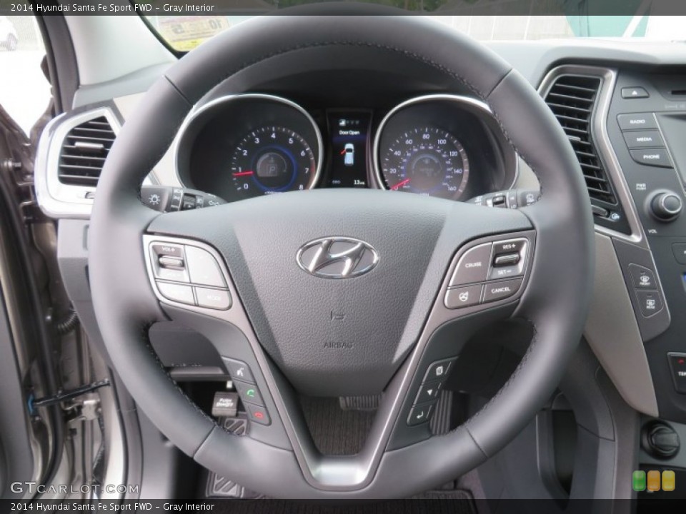 Gray Interior Steering Wheel for the 2014 Hyundai Santa Fe Sport FWD #87006416