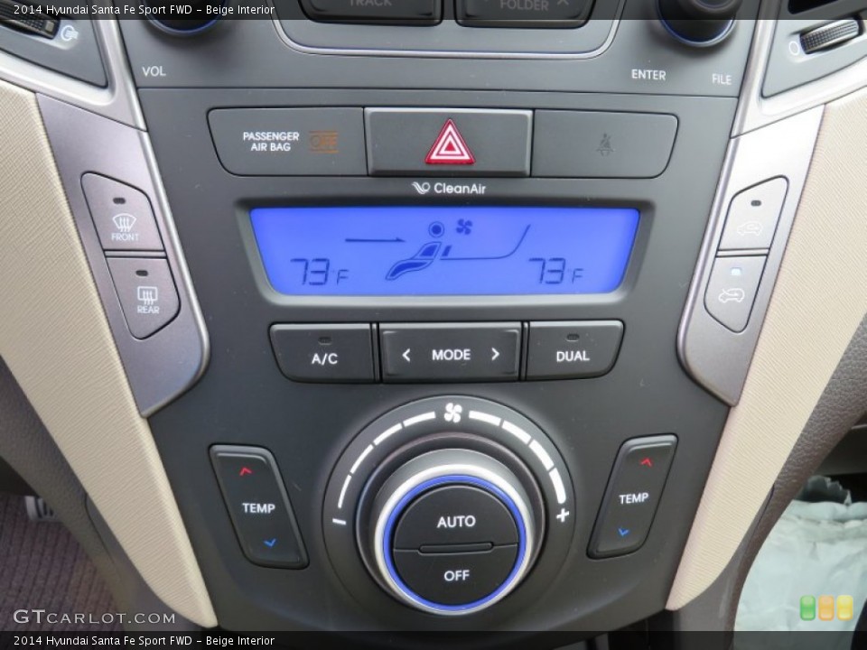 Beige Interior Controls for the 2014 Hyundai Santa Fe Sport FWD #87007379