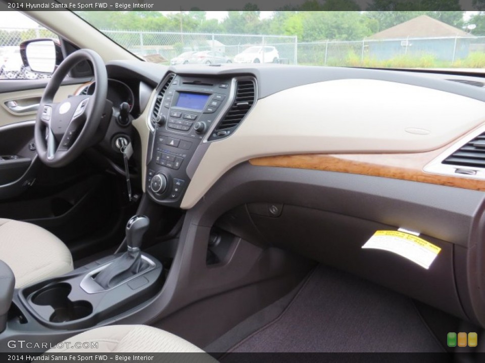 Beige Interior Dashboard for the 2014 Hyundai Santa Fe Sport FWD #87008962