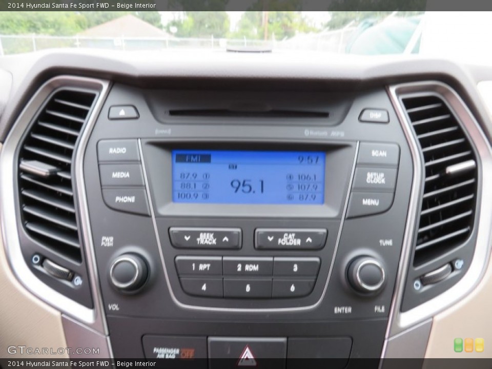 Beige Interior Controls for the 2014 Hyundai Santa Fe Sport FWD #87009309