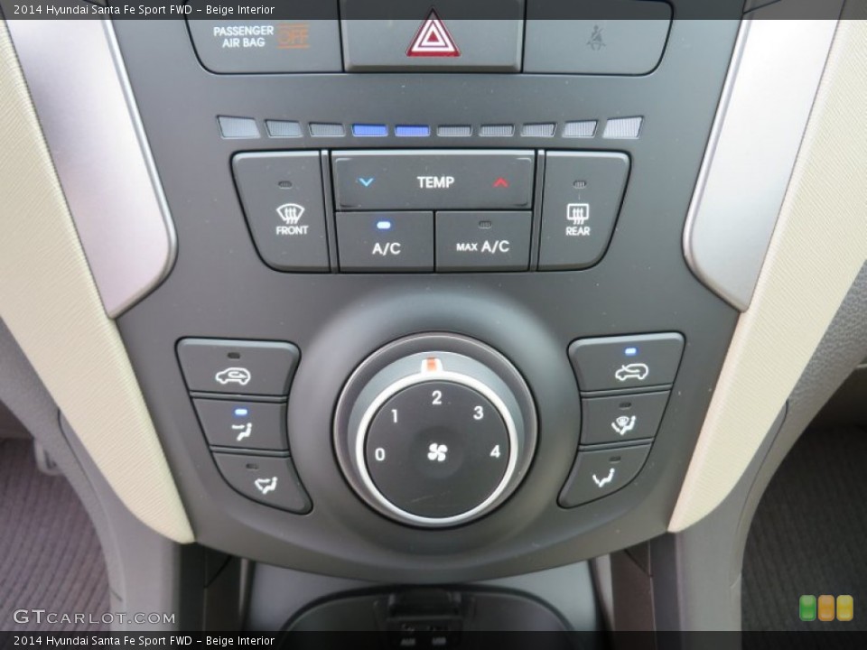 Beige Interior Controls for the 2014 Hyundai Santa Fe Sport FWD #87009335
