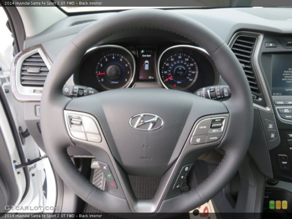 Black Interior Steering Wheel for the 2014 Hyundai Santa Fe Sport 2.0T FWD #87011258