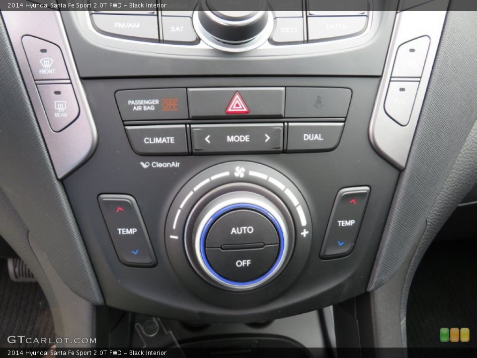 Black Interior Controls for the 2014 Hyundai Santa Fe Sport 2.0T FWD #87012992