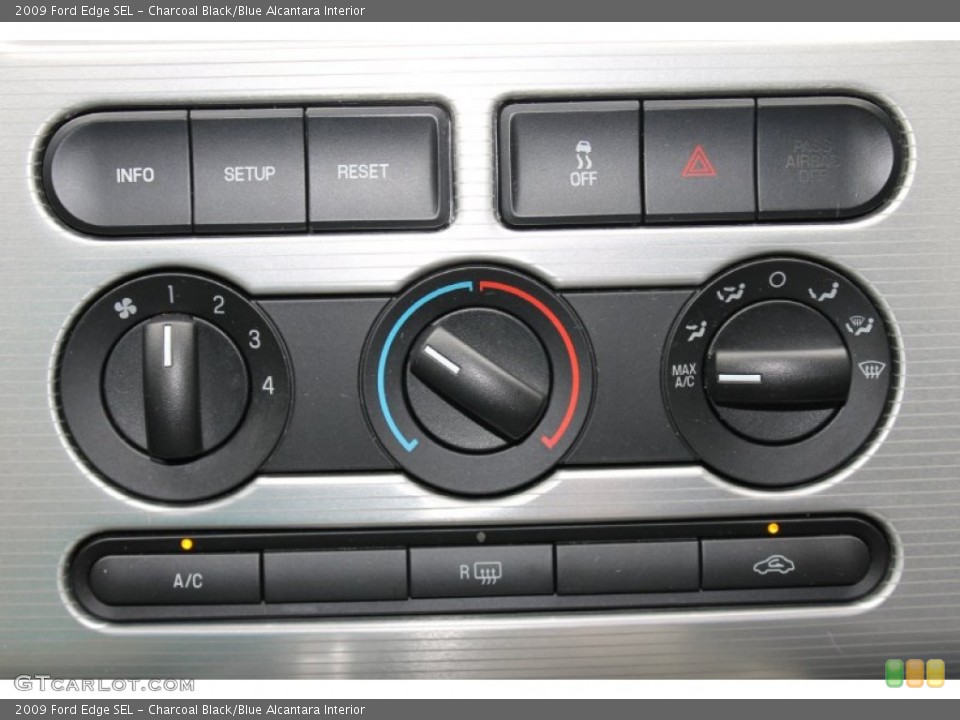 Charcoal Black/Blue Alcantara Interior Controls for the 2009 Ford Edge SEL #87016542