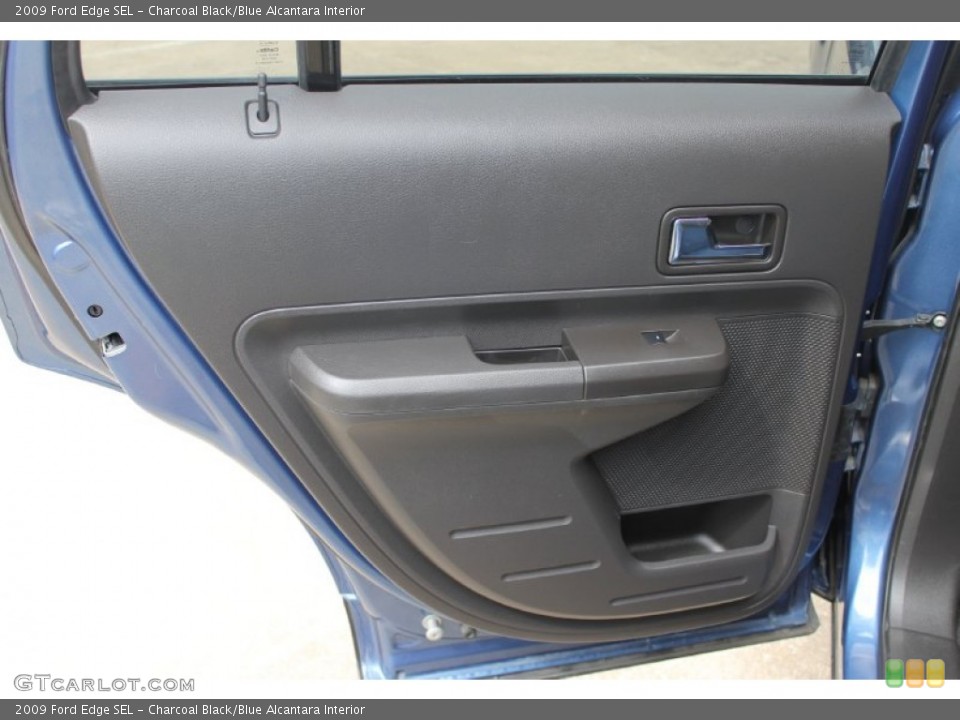 Charcoal Black/Blue Alcantara Interior Door Panel for the 2009 Ford Edge SEL #87016622