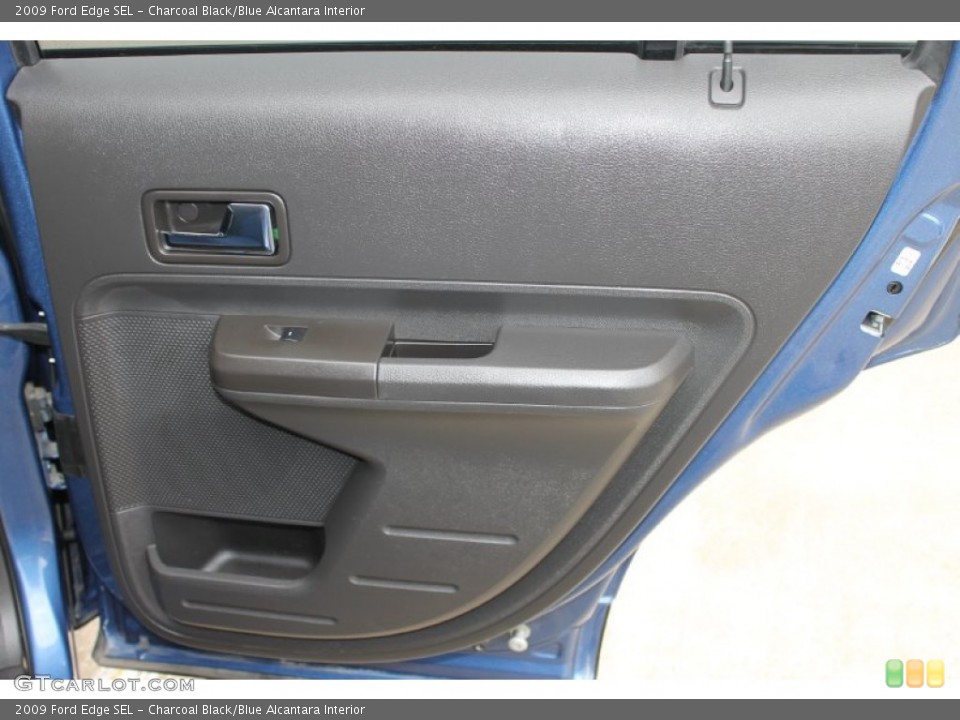Charcoal Black/Blue Alcantara Interior Door Panel for the 2009 Ford Edge SEL #87016757