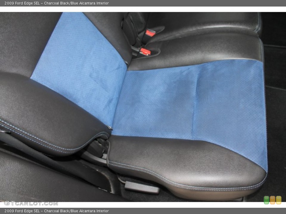 Charcoal Black/Blue Alcantara Interior Rear Seat for the 2009 Ford Edge SEL #87016775