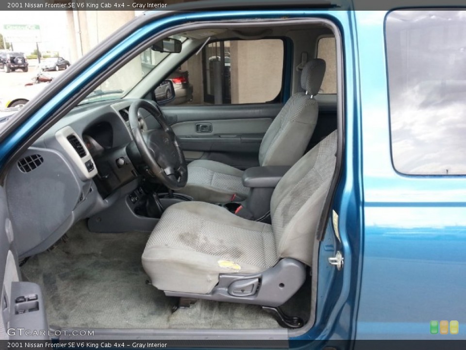Gray Interior Front Seat for the 2001 Nissan Frontier SE V6 King Cab 4x4 #87018914