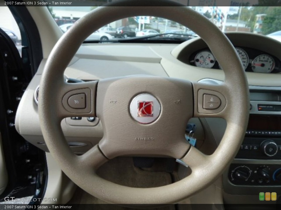 Tan Interior Steering Wheel for the 2007 Saturn ION 3 Sedan #87019016