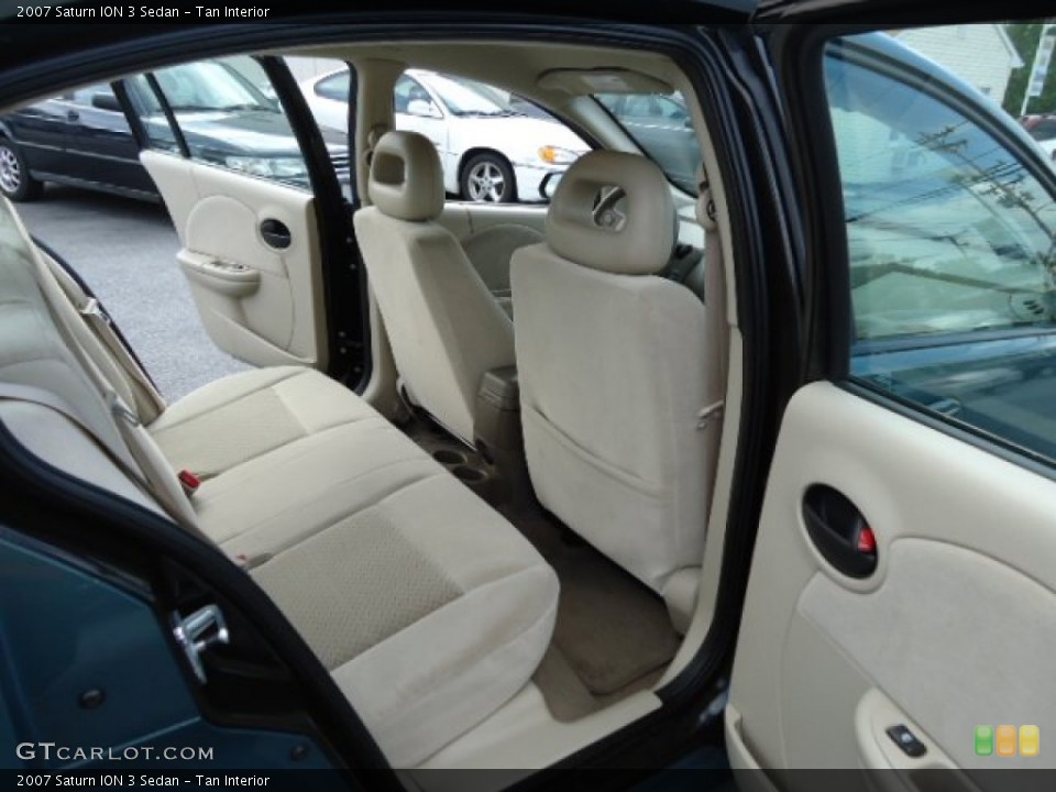 Tan Interior Rear Seat for the 2007 Saturn ION 3 Sedan #87019259