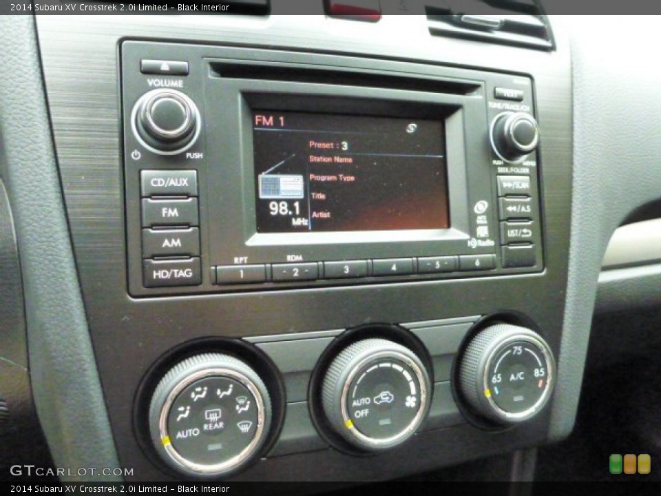 Black Interior Controls for the 2014 Subaru XV Crosstrek 2.0i Limited #87021227
