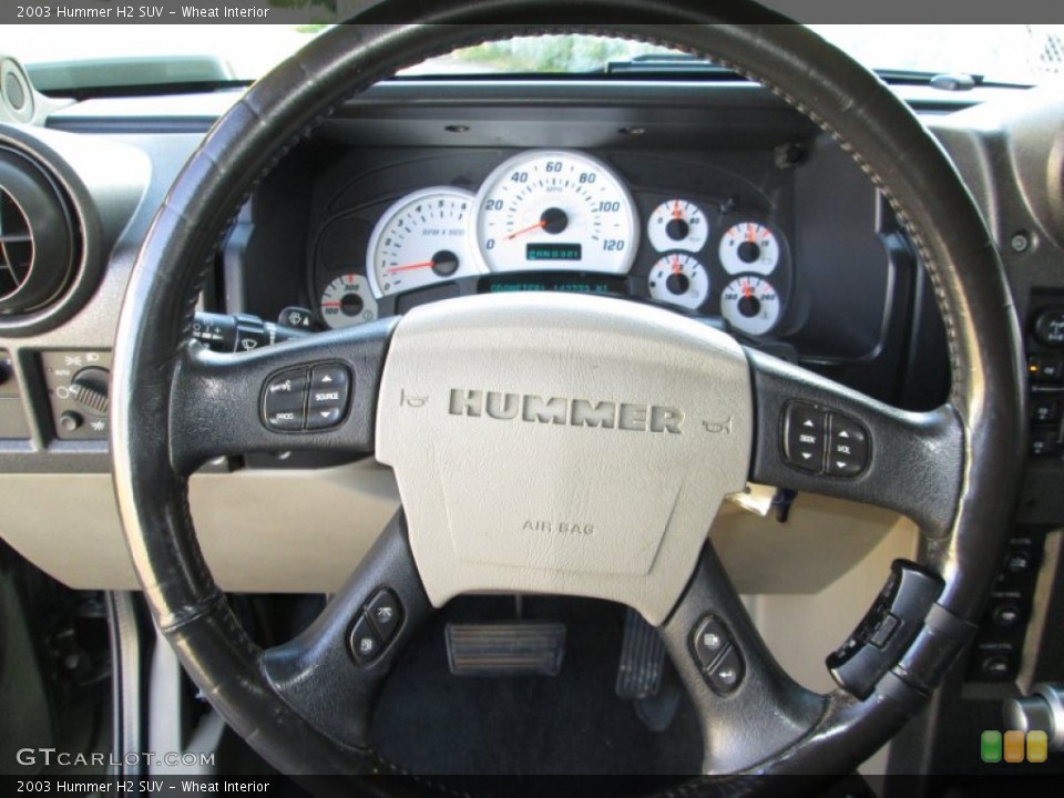 Wheat Interior Steering Wheel for the 2003 Hummer H2 SUV #87024731