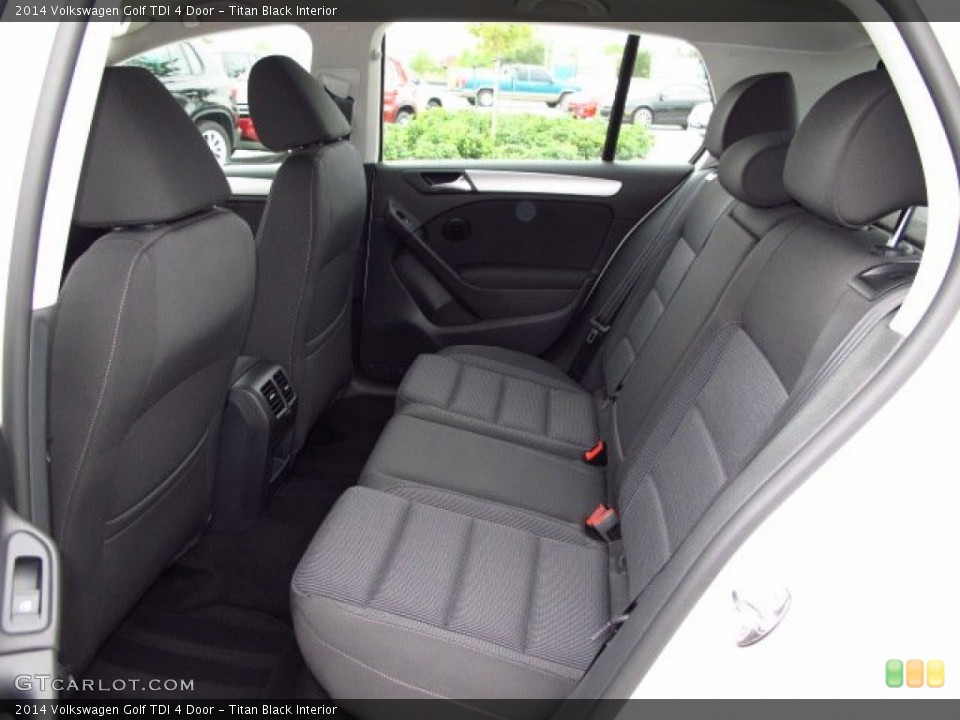 Titan Black Interior Rear Seat for the 2014 Volkswagen Golf TDI 4 Door #87029863