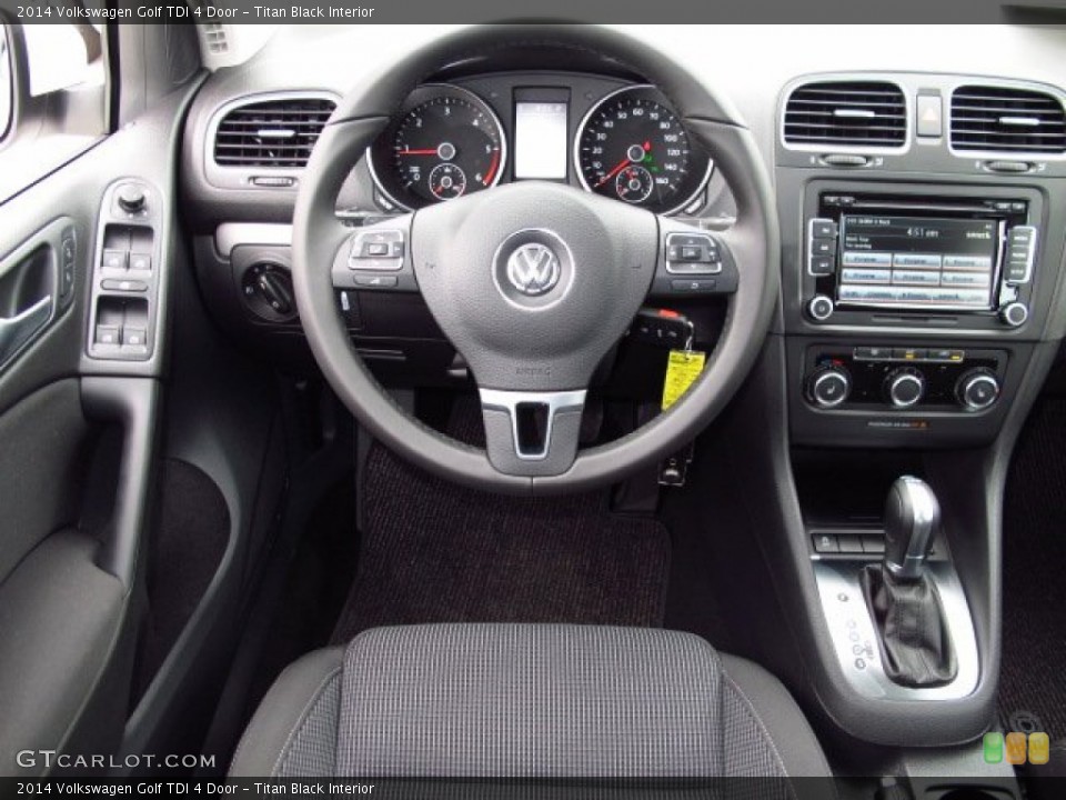 Titan Black Interior Steering Wheel for the 2014 Volkswagen Golf TDI 4 Door #87029886