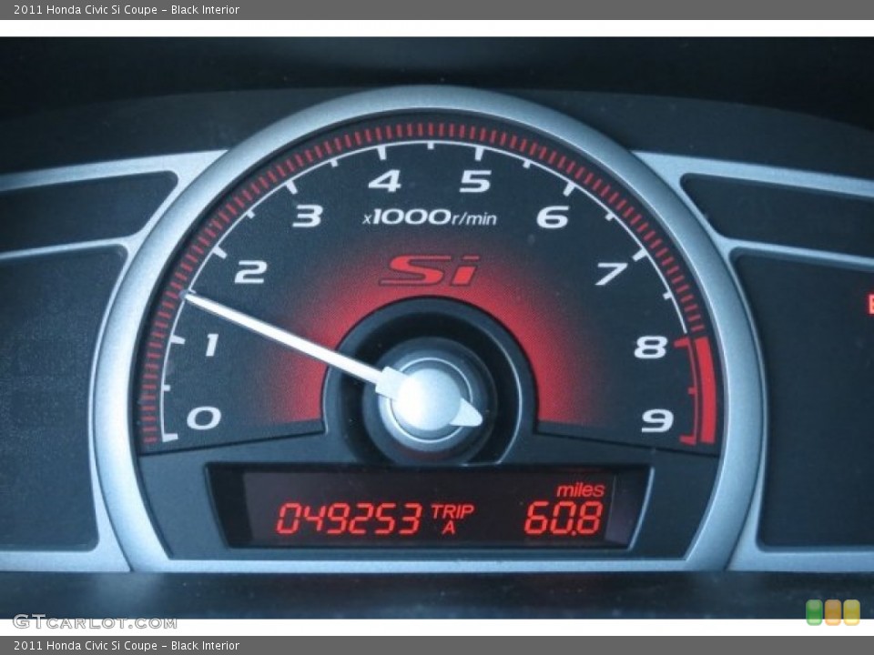 Black Interior Gauges for the 2011 Honda Civic Si Coupe #87031200