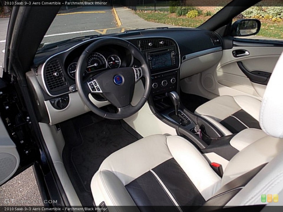 Parchment/Black Interior Prime Interior for the 2010 Saab 9-3 Aero Convertible #87035223