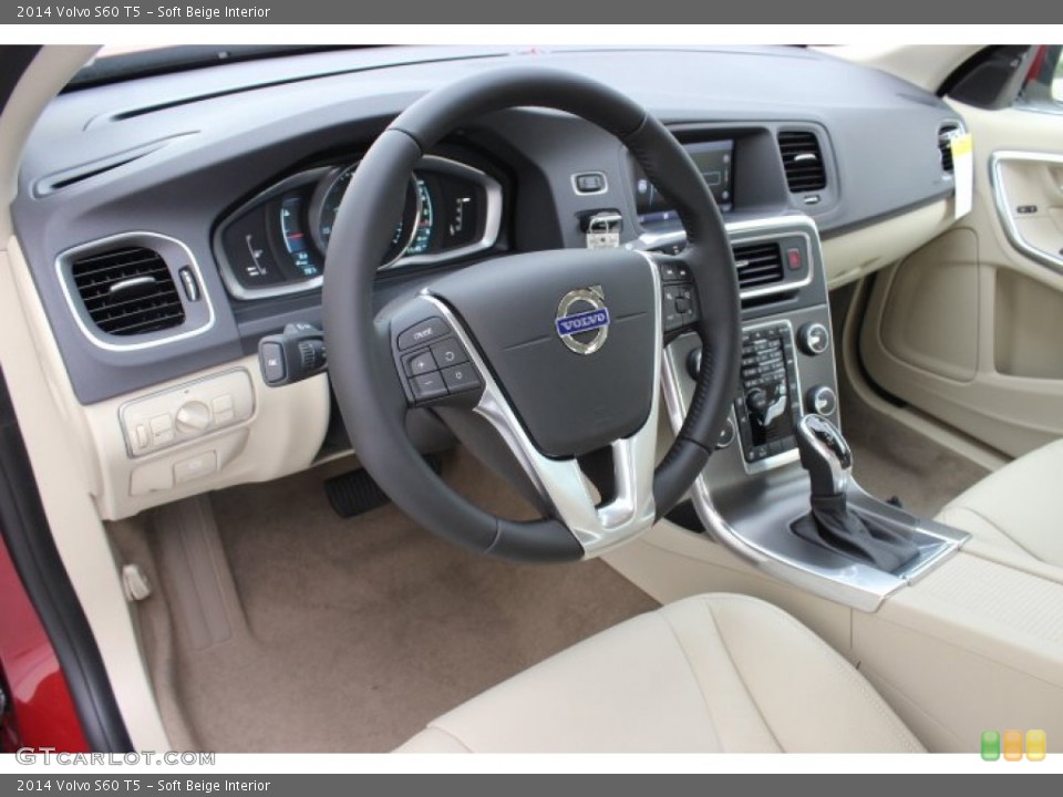 Soft Beige Interior Dashboard for the 2014 Volvo S60 T5 #87038478