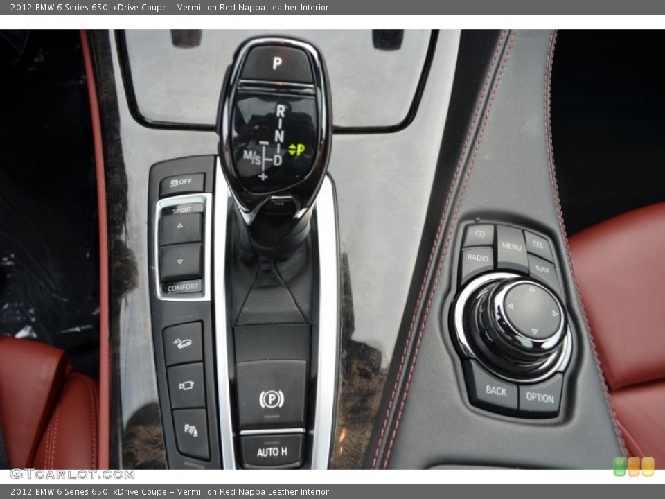 Vermillion Red Nappa Leather Interior Controls for the 2012 BMW 6 Series 650i xDrive Coupe #87038688