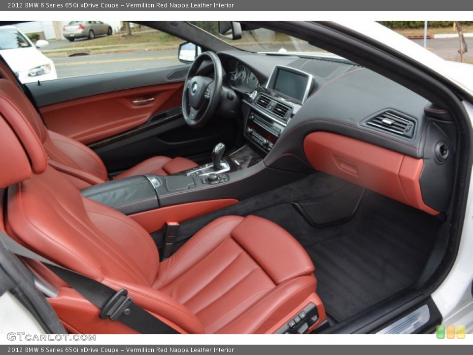 Vermillion Red Nappa Leather Interior Prime Interior for the 2012 BMW 6 Series 650i xDrive Coupe #87038871