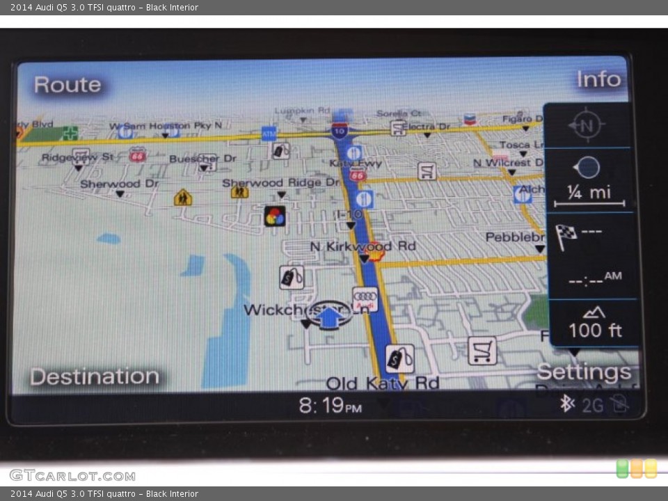 Black Interior Navigation for the 2014 Audi Q5 3.0 TFSI quattro #87039798